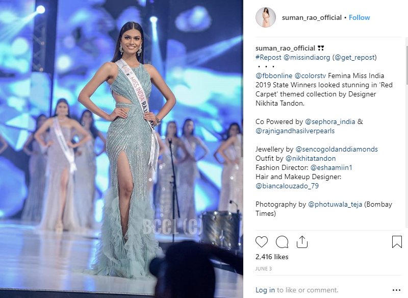 suman rao miss india 2019